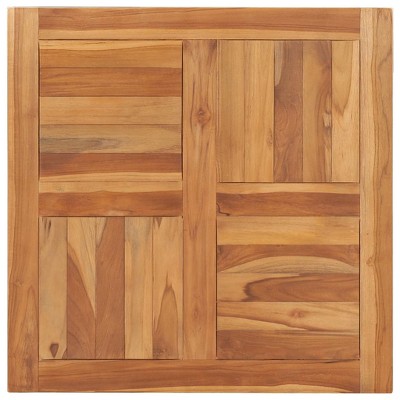 vidaXL Table Top Solid Teak Wood 27.6"x27.6"x1"