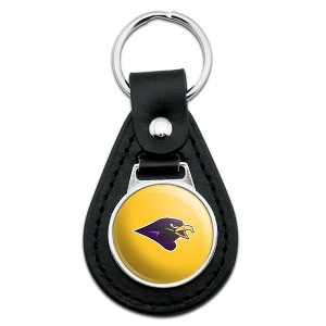 University of Montevallo Secondary Logo Black Leather Keychain - 1 of 4