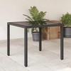 vidaXL Garden Table Black PE Rattan 35.4 x 35.4 in Sturdy Garden Table - 2 of 4