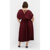 Women's Plus Size Henley Midi Dress - burgundy | CITY CHIC - 3 of 4