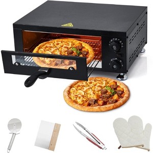 Heavy-Duty 12" Commercial Pizza Oven with Viewing Window | 1100W Stainless Steel Sealed Chamber & Timer | for Fast Food, Catering, Mall Kiosk - 1 of 4