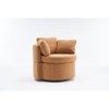 Swivel Accent Chair, 360°Swivel Barrel Chair with Storage, Upholstered Arm Chair with Cushion, Modern Round Chair for Living Room Bedroom - 4 of 4