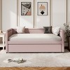 CAVINAS Twin Size Modern Style Upholstered Daybed Bed Frame with Trundle,Wooden Bed Frame for Bedroom,Guest Room - 3 of 4