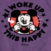 Girls' - Disney - Mickey Mouse I Woke Up This Happy Fitted Short Sleeve Graphic T-Shirt - 2 of 4