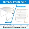 White Foldable Tray Table, Portable Sofa TV Tray, 6 High 3 Corner Laptop Table, Adjustable - 4 of 4