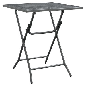 vidaXL Patio Table Expanded Metal Mesh - 23.6" x 23.6" x 28.3" - 1 of 4