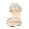 Allegra K Women's Open Toe Stiletto Heel Rhinestone Mules Sandals - 2 of 4