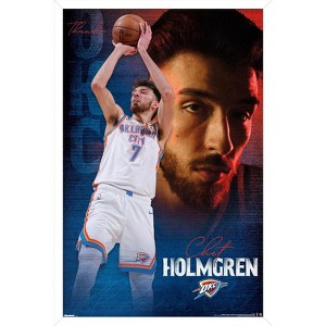 Trends International NBA Oklahoma City Thunder - Chet Holmgren 25 Framed Wall Poster Prints - 1 of 4