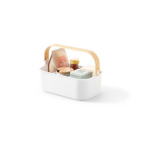 Umbra 4.88" Bellwood Bin Natural: Kitchen Storage Organizer, Multi-Compartments, ABS Material, 5-Year Warranty