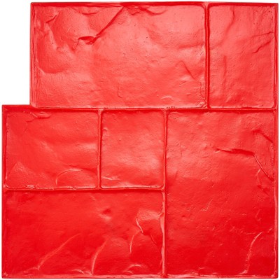 VEVOR Concrete Stamps Mat, 24 x 24 in, Concrete Texturing Skin Polyurethane Stamp Stone Tile Texture Mat, Red