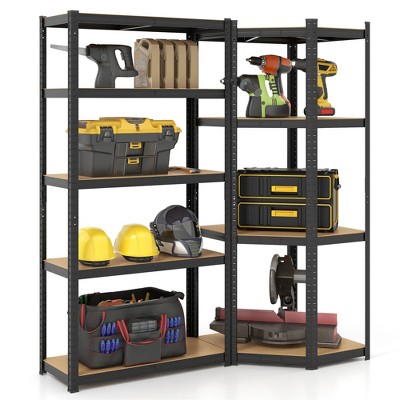 Tangkula 71" Utility Racks Organization Shelves 2 Pack Storage Shelves Load 3600LBS