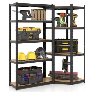 Tangkula 71" Utility Racks Organization Shelves 2 Pack Storage Shelves Load 3600LBS - 1 of 4