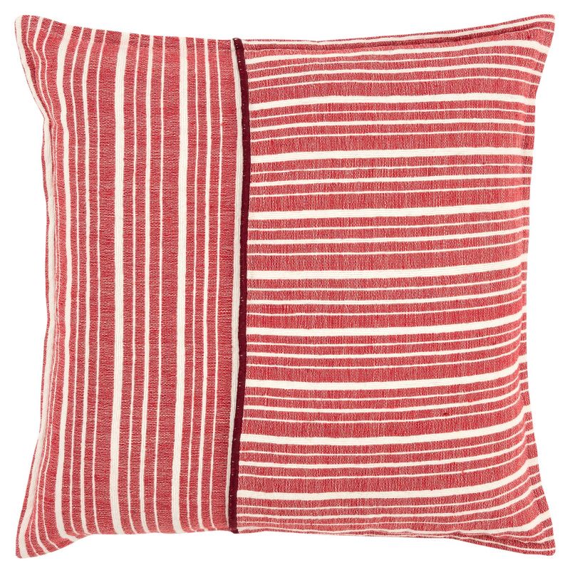 20"x20" Oversize Striped Poly Filled Square Throw Pillow - Rizzy Home, 1 of 10