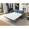 Sleeper Loveseat with Full-Size Mattress, Sofa with USB Ports and Cup Holders, Sofa Bed with Steel Frame and Corduroy Cushion-Baofuwish - 3 of 4