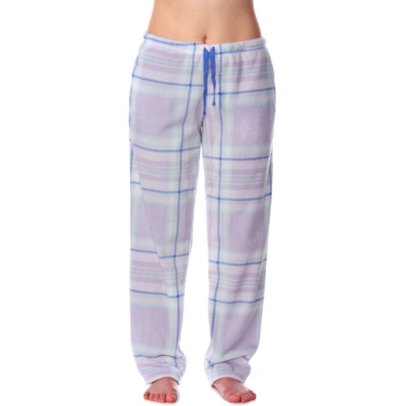 Alpine Swiss Womens Pajama Set Long Sleeve Shirt and Polar Fleece Pants Sleepwear, 5 of 9
