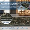 Botanical Area Rugs for Living Room Floral Leaves Pattern Rug Washable Farmhouse Soft Non-Slip Accent Carpet - 4 of 4