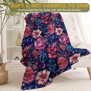 Lomsoe Christmas Decorative Throw Blanket, Flannel Winter Flowers Blankets for Couch Bed Sofa, Holiday Decor, Xmas Festival Gifts. - 1 of 4