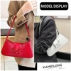 Trendy Red Shoulder Bag for Women Patent Leather Hobo Handbags Y2K Purses Clutch Bag Cute Bow Purse (Pink) - 4 of 4