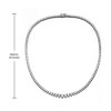 Graduated Tennis Chain Necklace with Clear Cubic Zirconia – A Stunning and Elegant Piece Featuring a Graduated Design with Sparkling Clear Stones - 2 of 3
