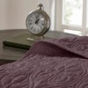 FIONECA Cottage Style Reversible Antimicrobial Bedding Set Fleur De Lis Embroidered Machine Washable Quilt Shams - 4 of 4