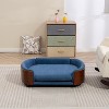 ORRD Pet Sofa Bed for Dogs and Cats, Elevated Dog Bed with Solid Wood Legs & Washable Velvet Cushion, Modern Pet Furniture - 2 of 4