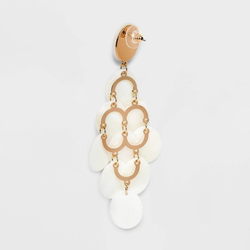 Mother of Pearl Kite Drop Earrings - A New Day™, 4 of 7