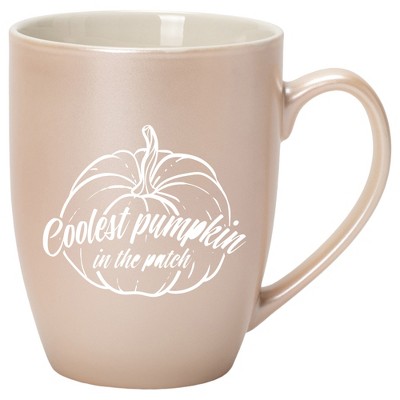 Elanze Designs Coolest Pumpkin In The Patch Precious Pearl 10 ounce New Bone China Coffee Cup Mug