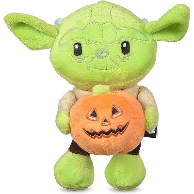 Star Wars Yoda Pumpkin Squeaky Plush Pet Toy | Halloween, Dog Plush Toy
