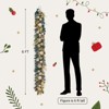 6 Ft Pre-Lit Christmas Garland with 20 Battery Operated Led Lights with Timer for Mantle Staircase Table - 2 of 4