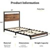 6 Inch Twin Metal Platform Bed Frame with Wooden Headboard and Footboard, Mattress Foundation - 2 of 4