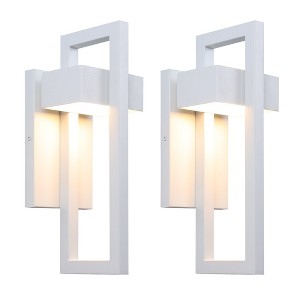 LamQee Modern Outdoor Wall Lights 3000K Integrated LED Outdoor Wall Sconces Lighting - 1 of 4