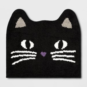 19"x21" Halloween Black Cat Bath Rug - Hyde and EEK! Boutique™ - 1 of 4