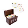 Outshine Co Brown Wooden Recipe Box with Cards and Dividers - 4 of 4
