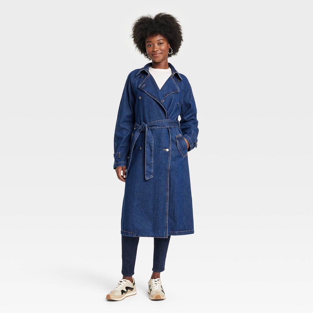 Womens Denim Trench Coat