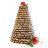 Berthas Kransekake Norwegian Christmas Cake 18-Ring Wreath cake 31.75 Oz. with Bonus Gift Mini Gold Stainless steel Tongs (2-Piece Set) - 3 of 4
