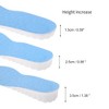 Unique Bargains 6D Height Increase Shoe Inserts Fit Shoe White Blue 1 Pair - 2 of 4