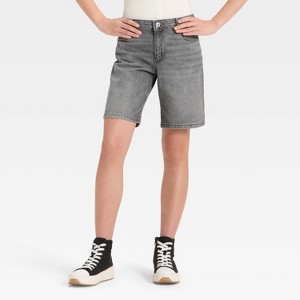 Girls' Mid-Rise Slouchy Bermuda Shorts - art class™ - 1 of 3