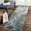 2'x6' Washable Soft Runner Rug, Abstract Design for Bedroom, Living Room, Kitchen, Non-Slip, Stain-Resistant, Low Pile, Blue Grey - 2 of 4