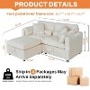 MyDepot Modern Sectional Sofa with Storage Function and 2 Pillows - 3 of 4