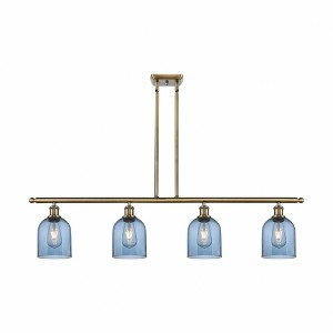 Bella - 4 Light Stem Hung Island In Industrial Style-10 Inches Tall and 48 Inches Wide - 1 of 1