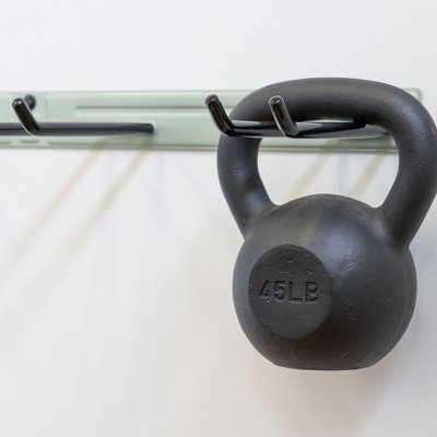 Green Powder Coated Wall Mount Garage Tool Organizer