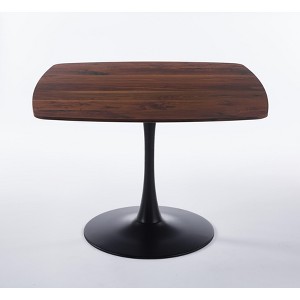 Racxily 42 Inch Square Tulip Dining Table, MDF Top with Oak Finish for Small Spaces - 1 of 4