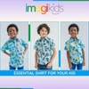 Disney Lilo & Stitch Mickey Mouse Lion King Simba Hawaiian Blue Button Down Shirt Toddler - 3 of 4