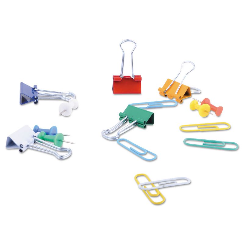 UNIVERSAL Combo Clip Pack Assorted Binder Clips/Paper Clips/Push Pins 31203, 2 of 7