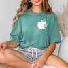 Simply Sage Market Women's Apple Heart Mini Short Sleeve Garment Dyed Tee - 2 of 2