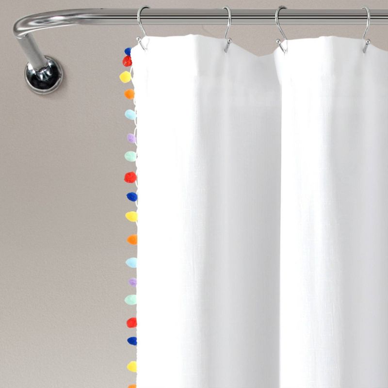 72"x72" Kids' Pom Pom Shower Curtain - Lush Décor, 3 of 8