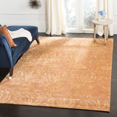 Corraline Elegance Hand-Knotted Wool and Silk 9' x 12' Area Rug