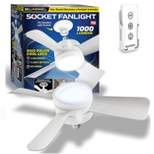 Socket Ceiling Fan with Light and Remote Control 1000 Lumens - Bell + Howell