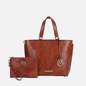 MKF Collection Beryl Python-embossed Women’s Tote Bag with Wristlet by Mia K - 1 of 4