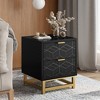 Whizmax 2 Drawer Dresser for Bedroom, Wood Dresser＆Chest of Drawers, Modern Dressers with Gold Metal Handles for Living Room, Hallway, Entryway - 2 of 4